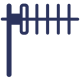 Aerial and Set Top Box Icon showing we cover entertainment systems